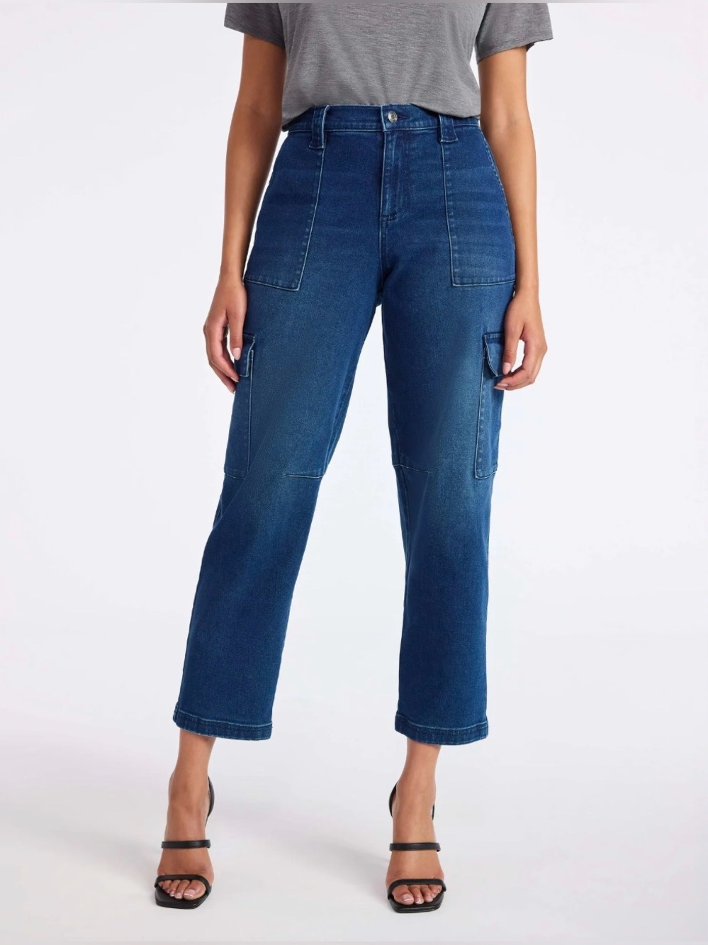 NWT Sofia by Sofia Vergara  Barrel Cargo Jeans, 26.5" Inseam, Size: 4